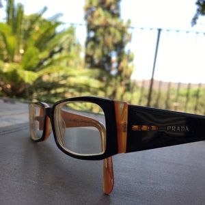 PRADA Orange & Black Glasses